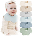 Konssy 6-Pack Muslin Baby Bandana Bibs, Drool Bibs for Girls & Boys
