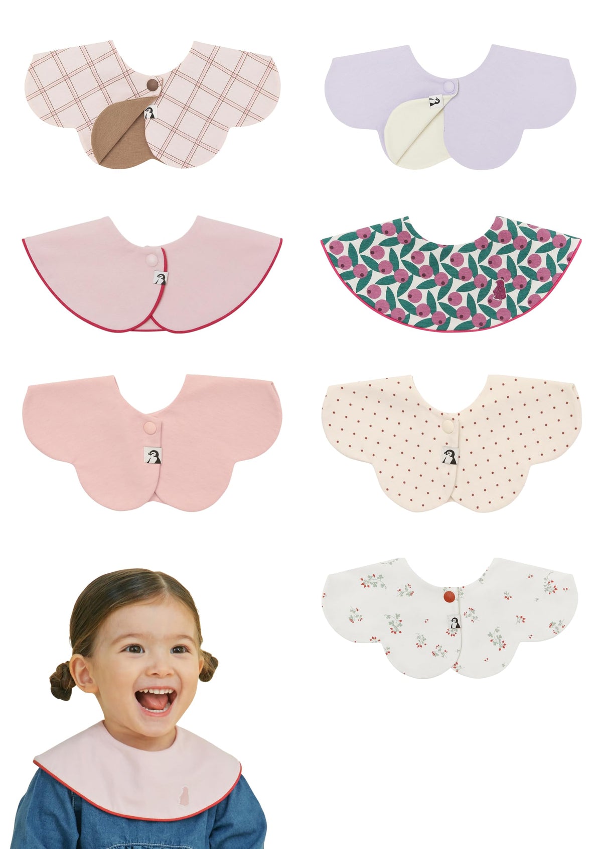 Konny Baby Bib 3/5/7-Pack Set, 360 ° Rotate, Soft and Absorbent Drooling for Toddler Boys Girls Baby Essentials