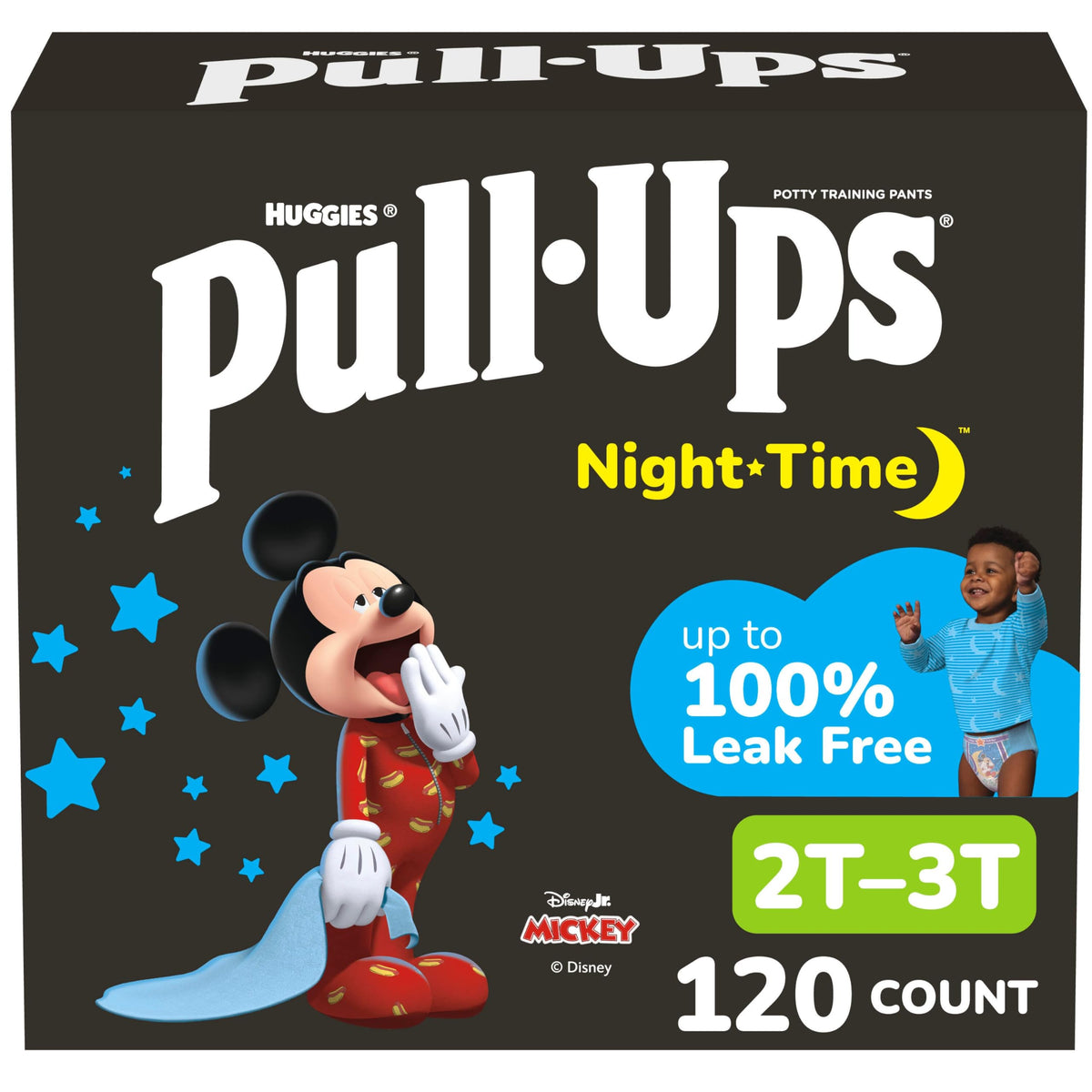 Pull-Ups Boys' Night-Time Potty Training Pants, Size 3T-4T Overnight Training Underwear (32-40 lbs), 60 Ct