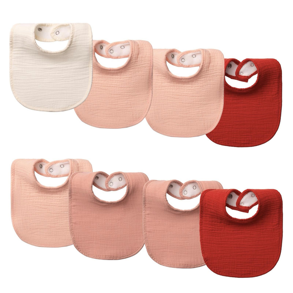 8-Pack Muslin Baby Bibs for Drooling and Teething