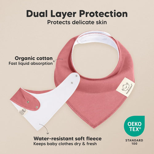 8pk Organic Baby Bandana Bibs for Drooling and Teething (Muted Pastel)