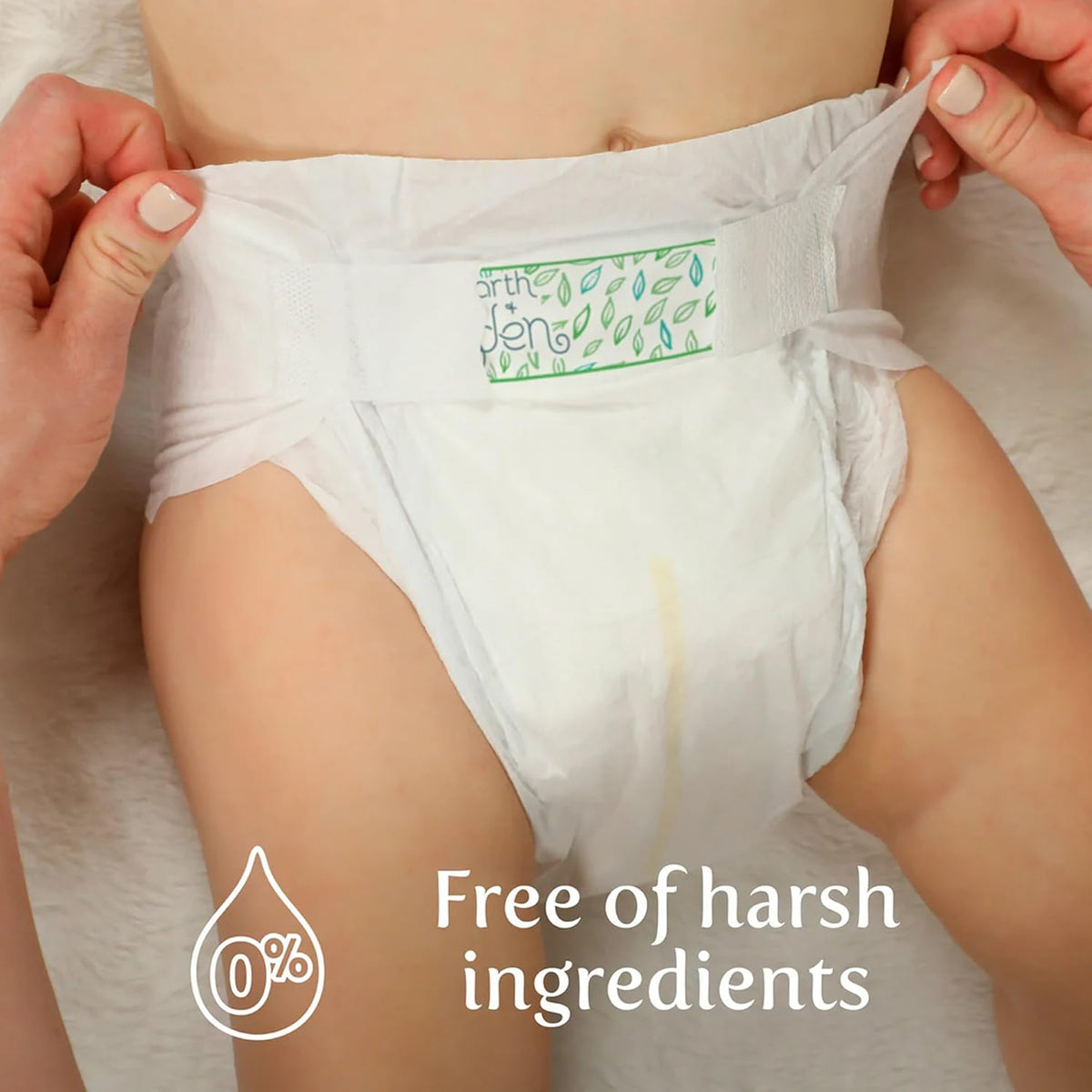 Earth & Eden Sensitive Baby Diapers, Size 1, No Harsh Chemicals, 176 ct