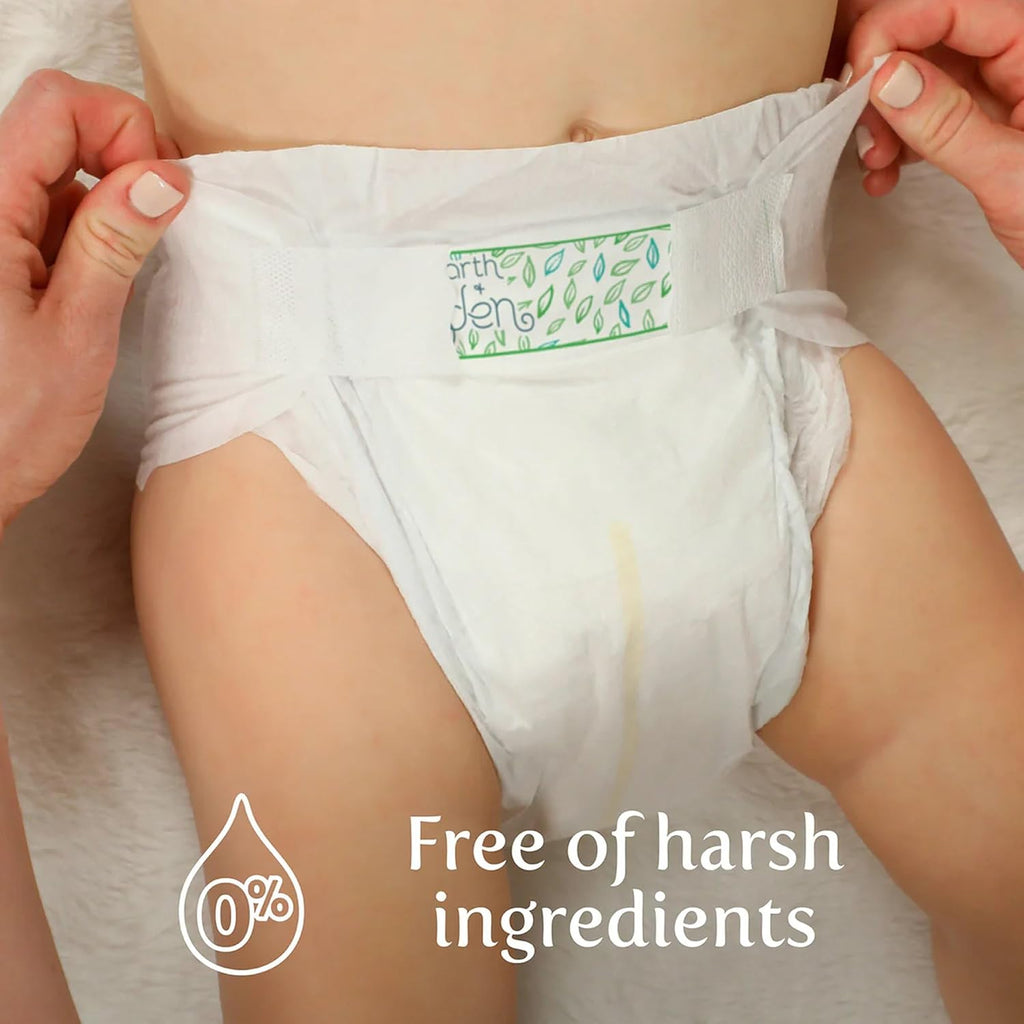 Earth & Eden Sensitive Baby Diapers, Size 7, No Harsh Chemicals, 80 ct