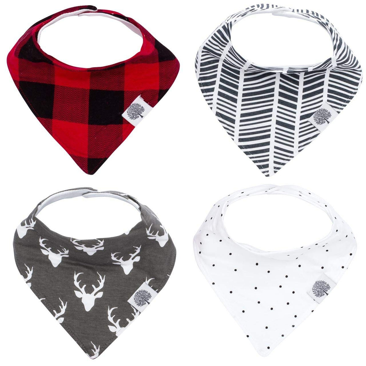 Parker Baby Co. Soft Bandana Drool Bibs for Baby Boys & Girls, 4pk & 8pk