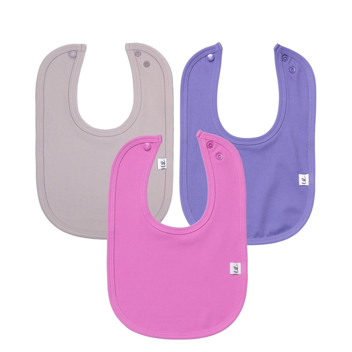 Leya & Lior SnapDry 3-Pack Classic Bibs for Babies – Instant-Dry Absorbent Drool Bibs for Boys & Girls