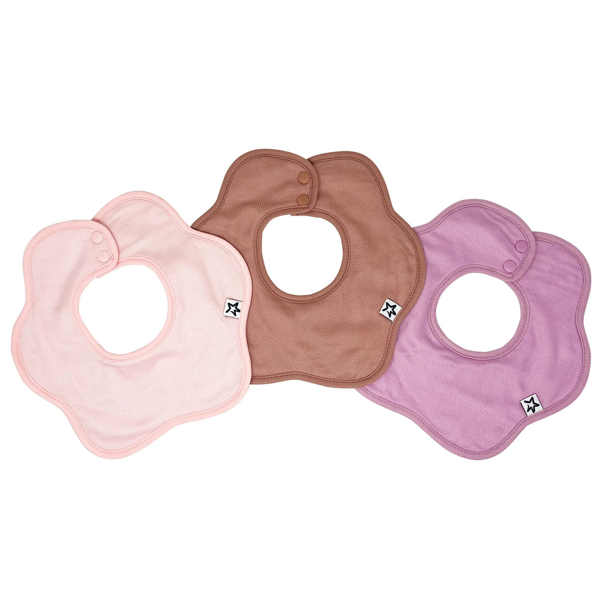 Tiny Twinkle Roundabout Drool Bibs 3 Pack - 360 Rotating Water Resistant and Absorbent Teething Baby Bibs