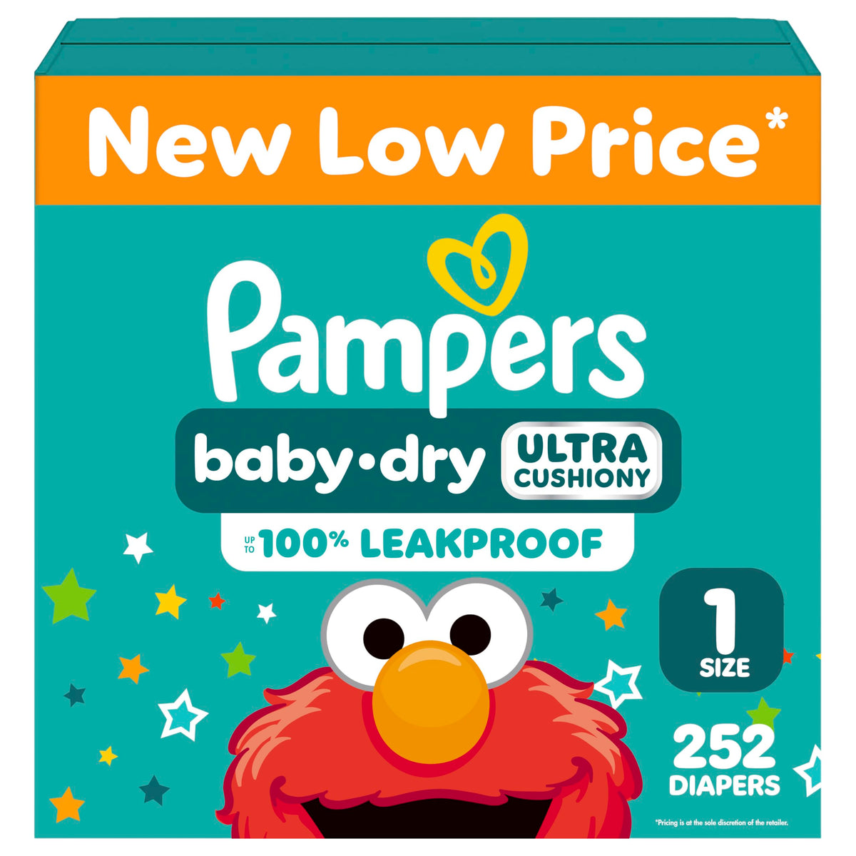 Pampers Baby Dry Ultra Cushiony Diapers, Size 7 (26-50 lbs), 108 Count, Up to 100% Leakproof