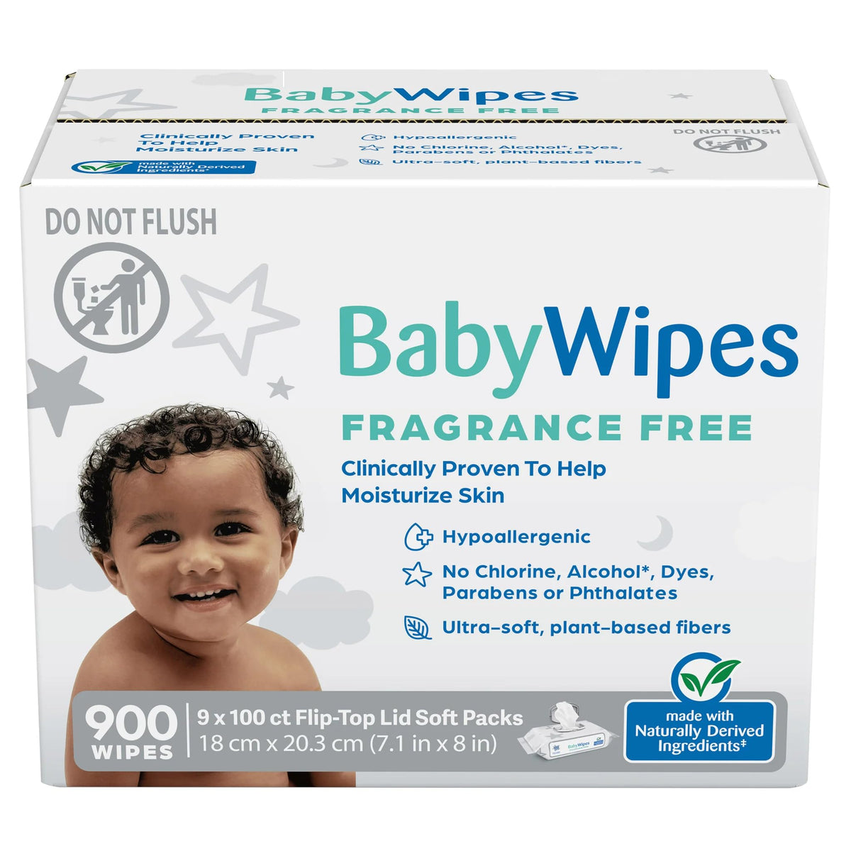 Signature Baby Wipes Unscented, 900 Per Box, Hypoallergenic (1 Box)