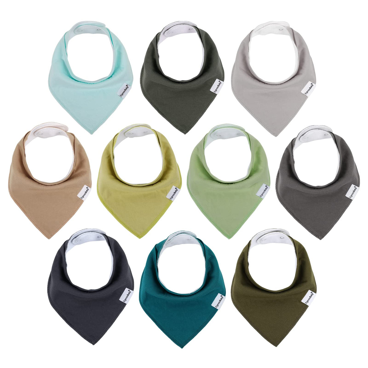Muslin Baby Bibs for Boys Girls,10 Pack Super Absorbent Baby Bandana Drool Bibs Set for Teething and Drooling,100% Cotton Soft for Infant,Newborn