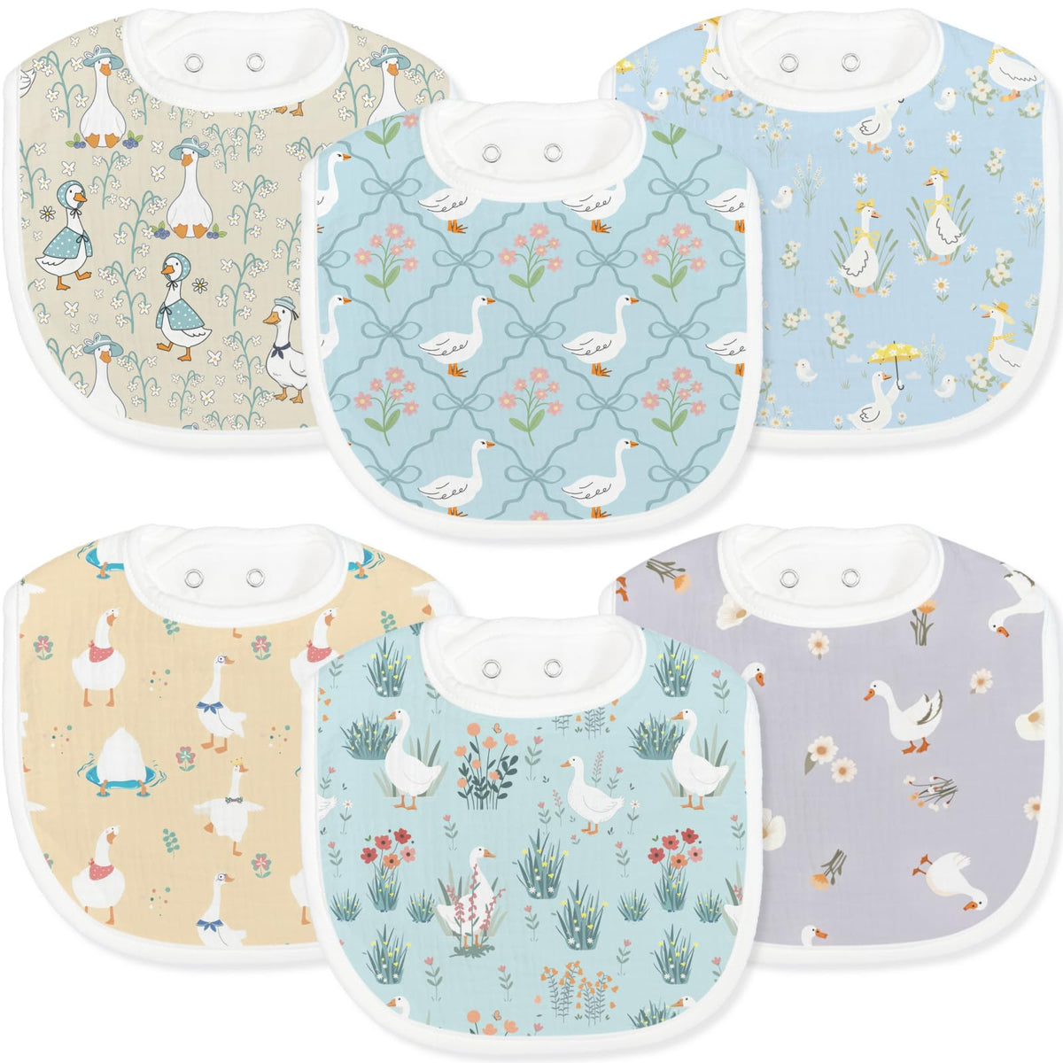 Baby Bibs for Baby Boys Girls 6-Pack