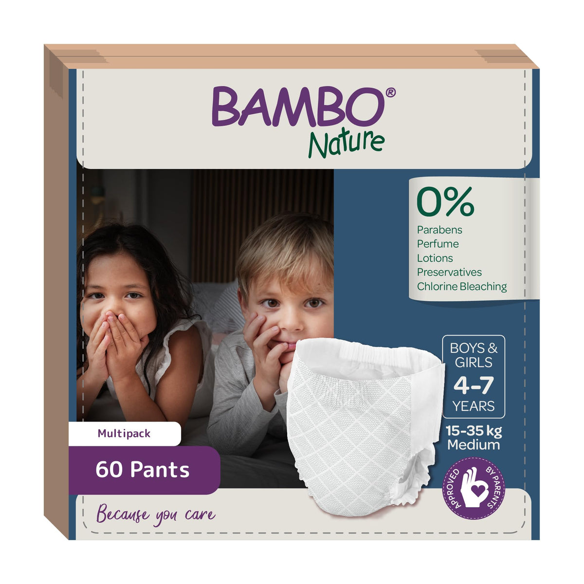 Bambo Nature Premium Dreamy Night Pants, Pull Up Pants, Eco-Labeled Night Time Diapers, Secure, Comfortable, Skin Friendly : Children Aged 8-15 Years, 10 Count
