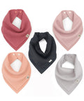 Indi Organic Baby Bandana Bibs – Fairtrade 4-Way Reversible Drool Bibs 5PK