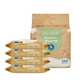 ECO BOOM Bamboo Viscose Wipes | Non-Toxic & Biodegradable Baby Wipes | Unscented, Hypoallergenic, Vegan for Sensitive Skin, 240 Count