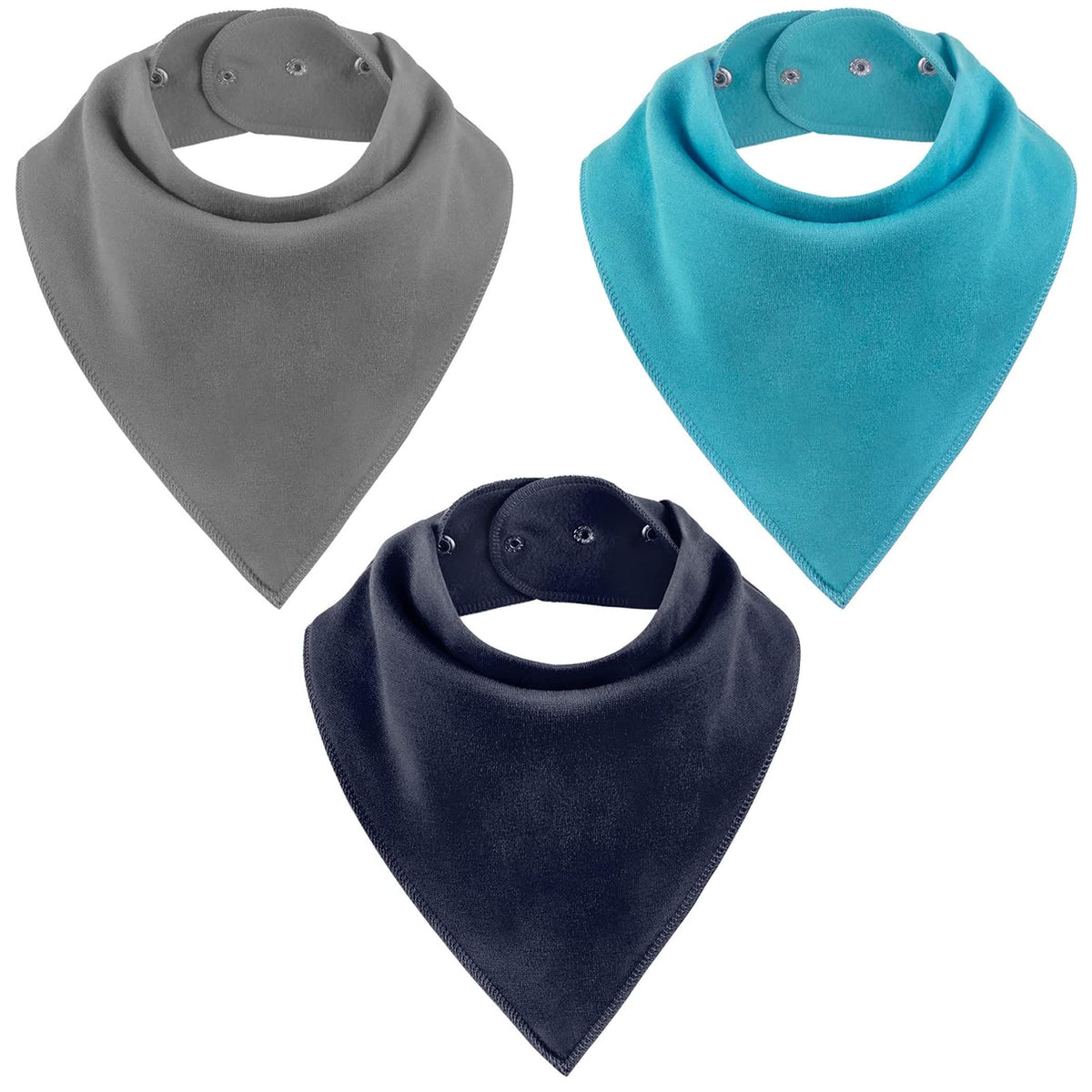 Baby Noah Adult Drool Bib for Special Needs, 3 Pack Large Elderly Bandana, Teen Bib for Women Men, Soft Absorbent Set for Kid