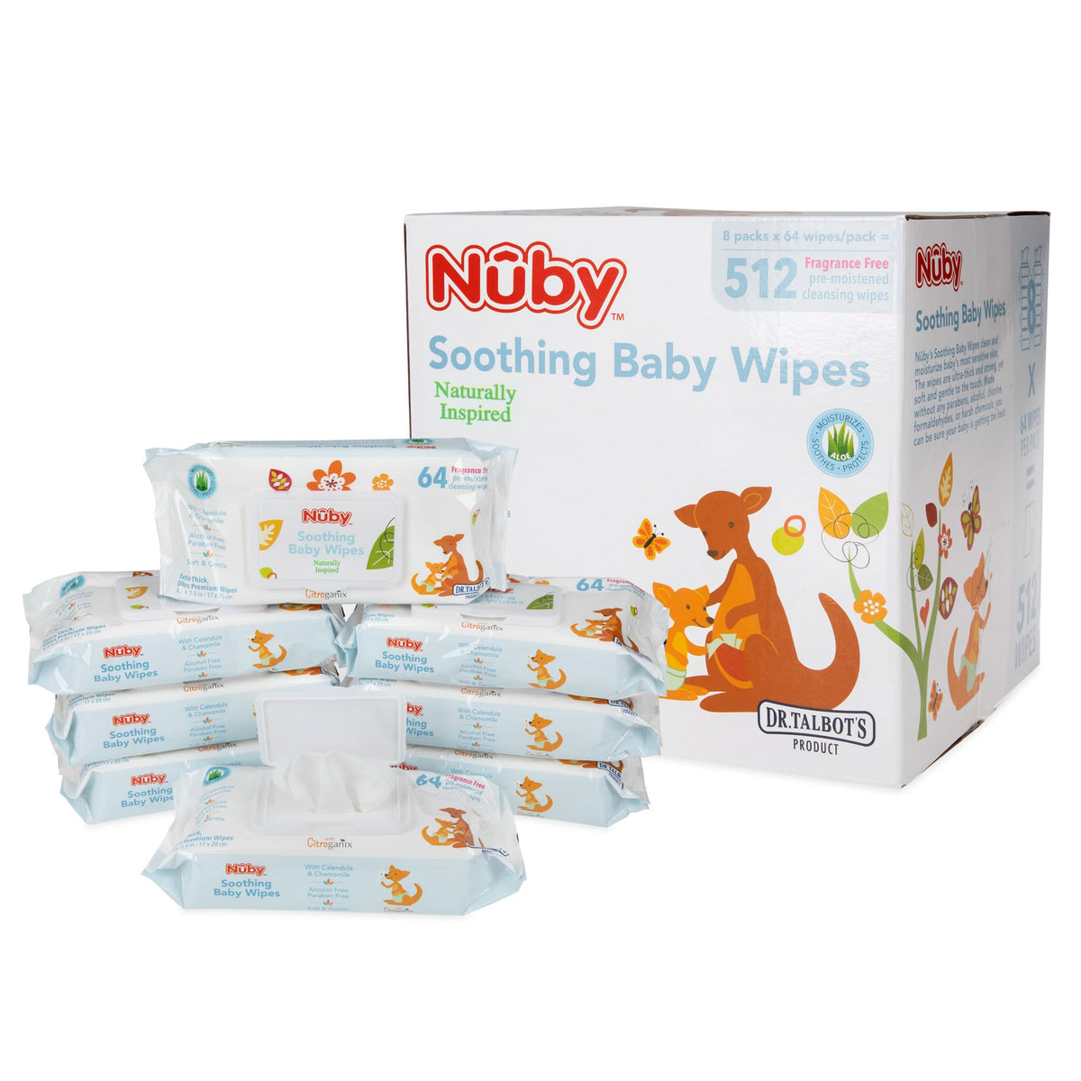 Nuby's Soothing Ultra Premium Baby Wipes - 512 Count