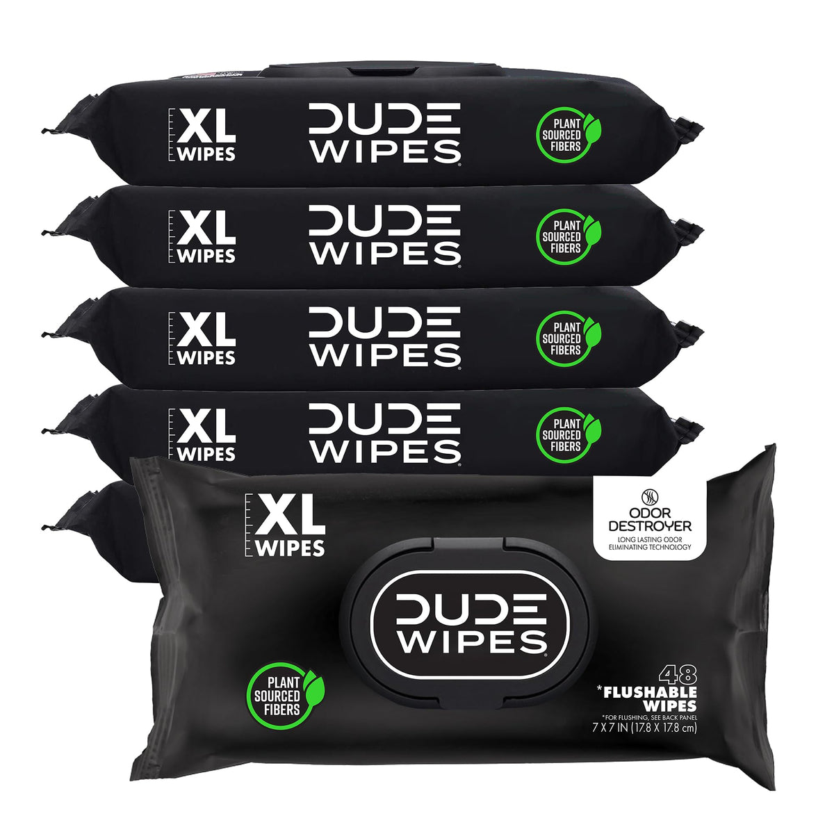 DUDE Wipes Unscented Adult Flushable Wet Wipes, Sensitive Skin, 288 Count