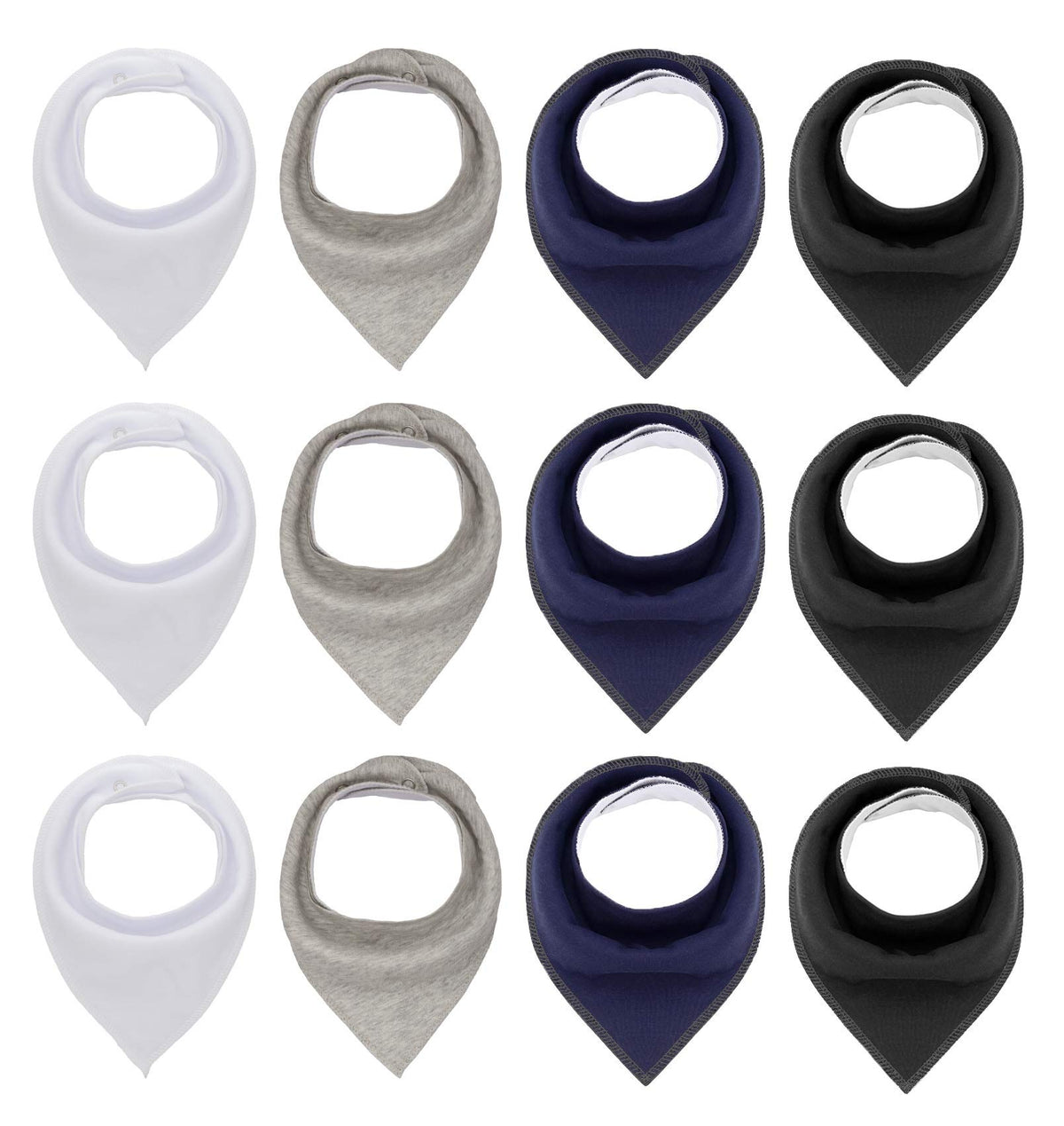 Maiwa Cotton Bandana Drool Bibs for Baby Girl Boys for Drooling and Teething for 8 Pack