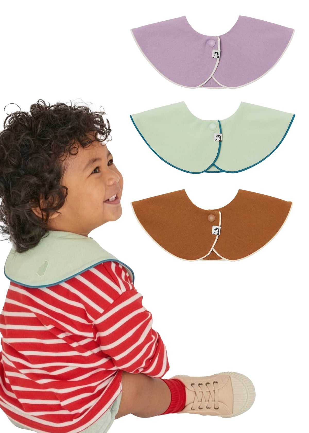 Konny Baby Bib 3/5/7-Pack Set, 360 ° Rotate, Soft and Absorbent Drooling for Toddler Boys Girls Baby Essentials