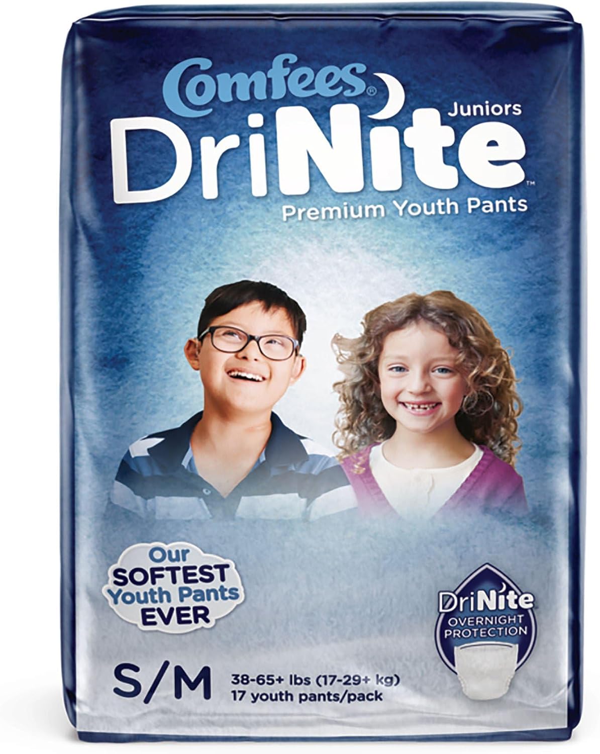 Unisex Youth Juniors Absorbent Pull On Underwear with Tear Away, 17 per Bag