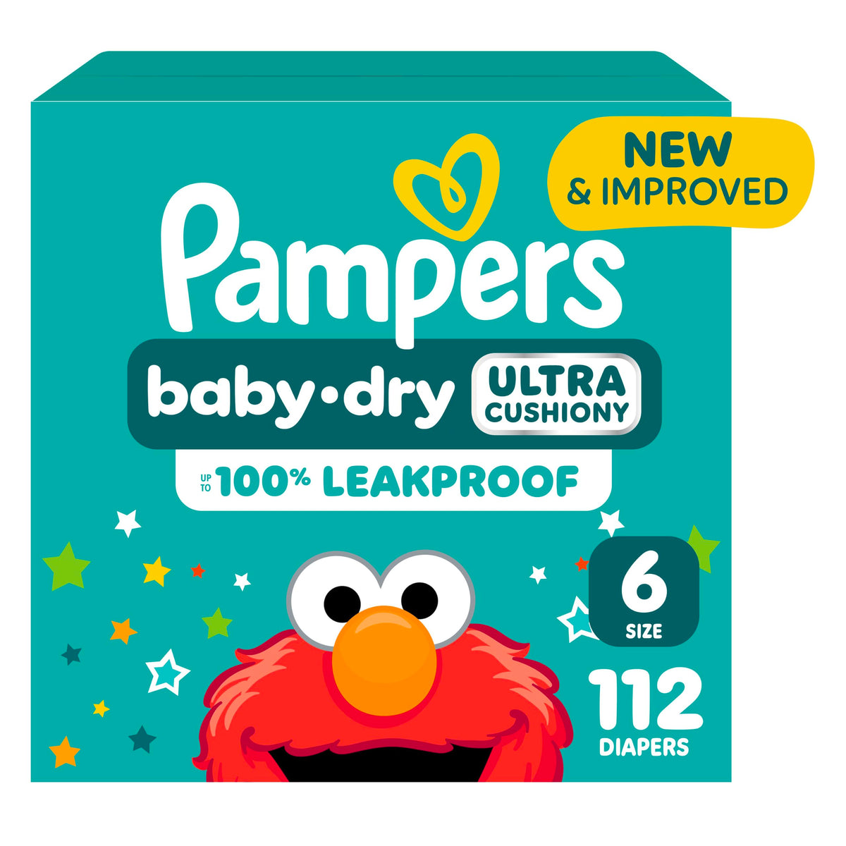 Pampers Baby Dry Ultra Cushiony Diapers, Size 7 (26-50 lbs), 108 Count, Up to 100% Leakproof