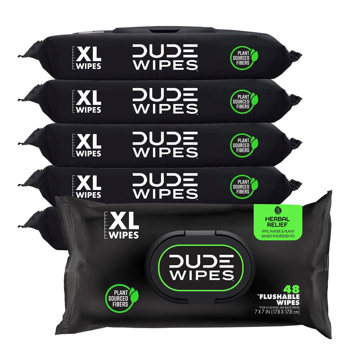 DUDE Wipes Unscented Adult Flushable Wet Wipes, Sensitive Skin, 288 Count
