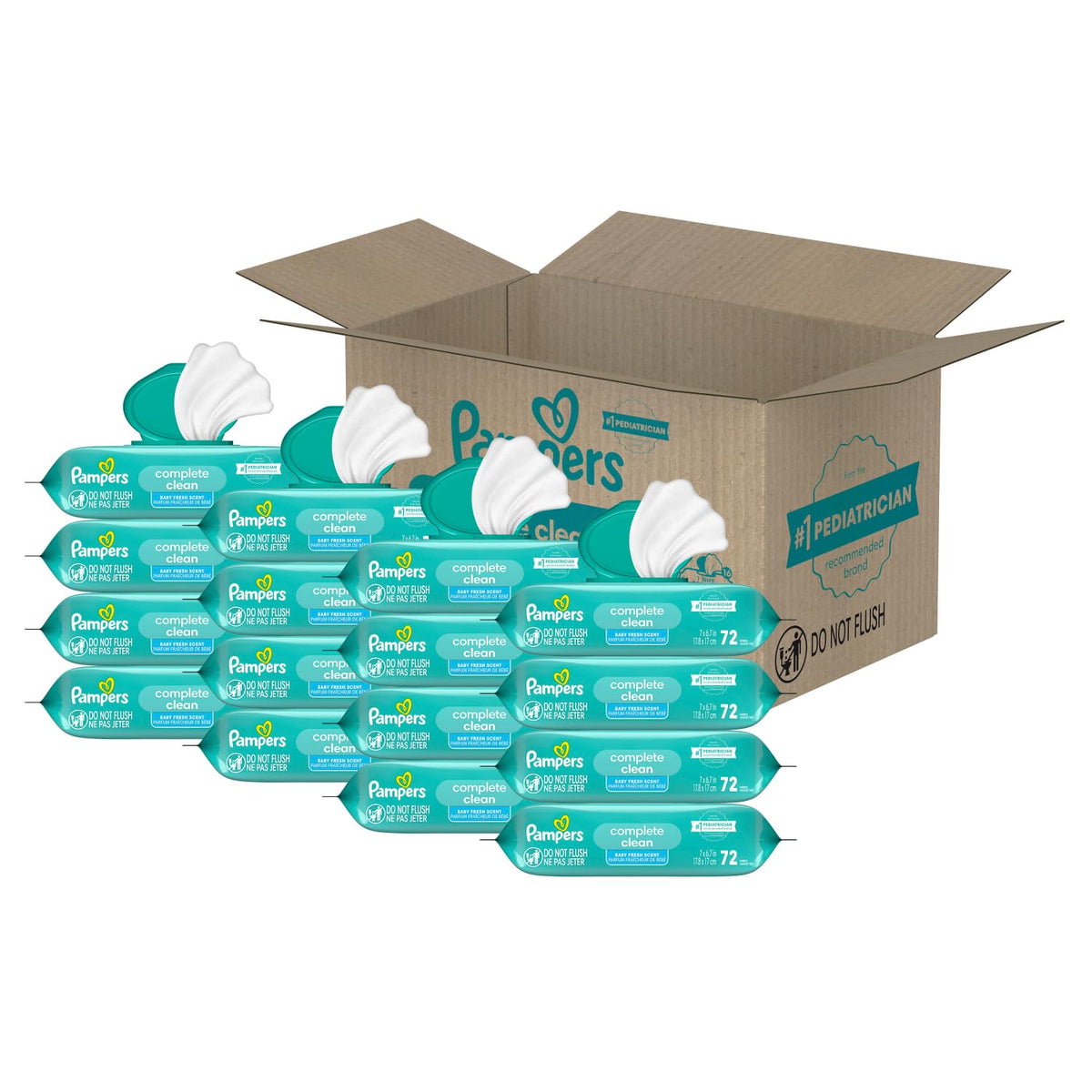 Pampers Complete Clean Baby Wipes - Fresh Scent 1X 72 Count