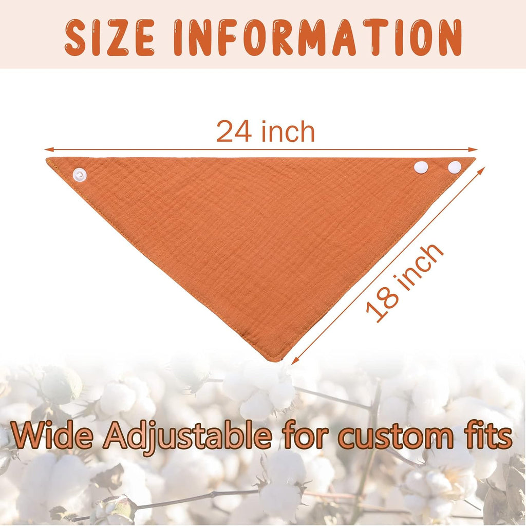 Funtery 8 Pcs Adult Drool Bibs Absorbent Bandana, Soft 8 Colors