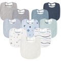 Susurration Muslin Baby Drool Bibs 10Pack Soft Square Adjustable Bandana Bibs for Unisex Baby Girls & Boys