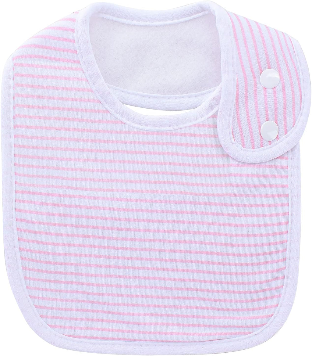 Hakochia Waterproof Baby Bibs Organic Cotton Super Soft and Absorbent With Adjustable Snap for Baby Boys and Girls