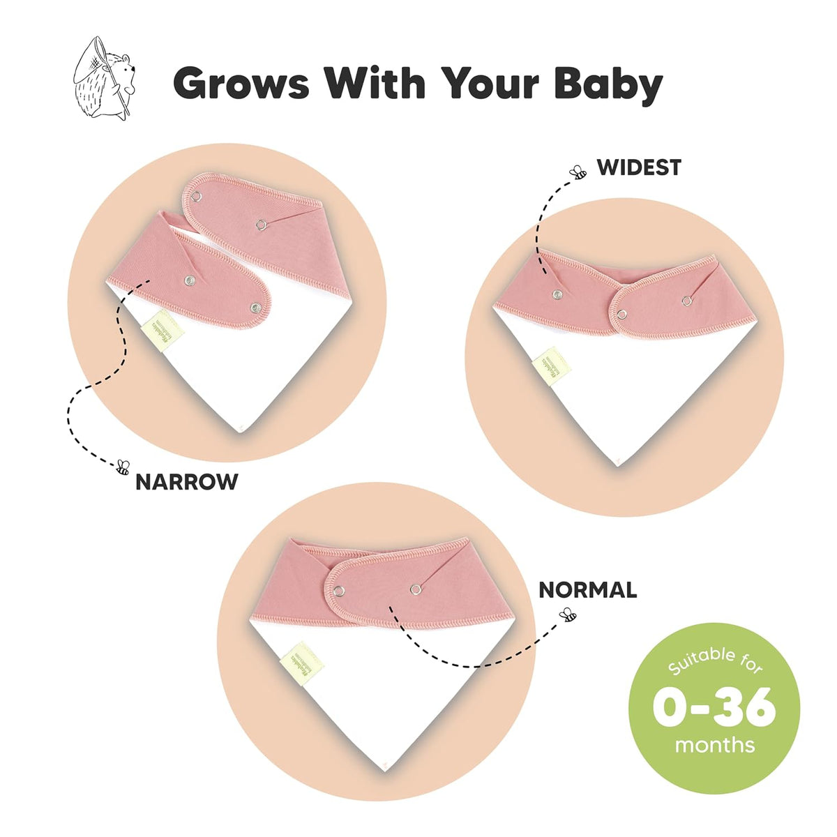 8pk Organic Baby Bandana Bibs for Drooling and Teething (Muted Pastel)