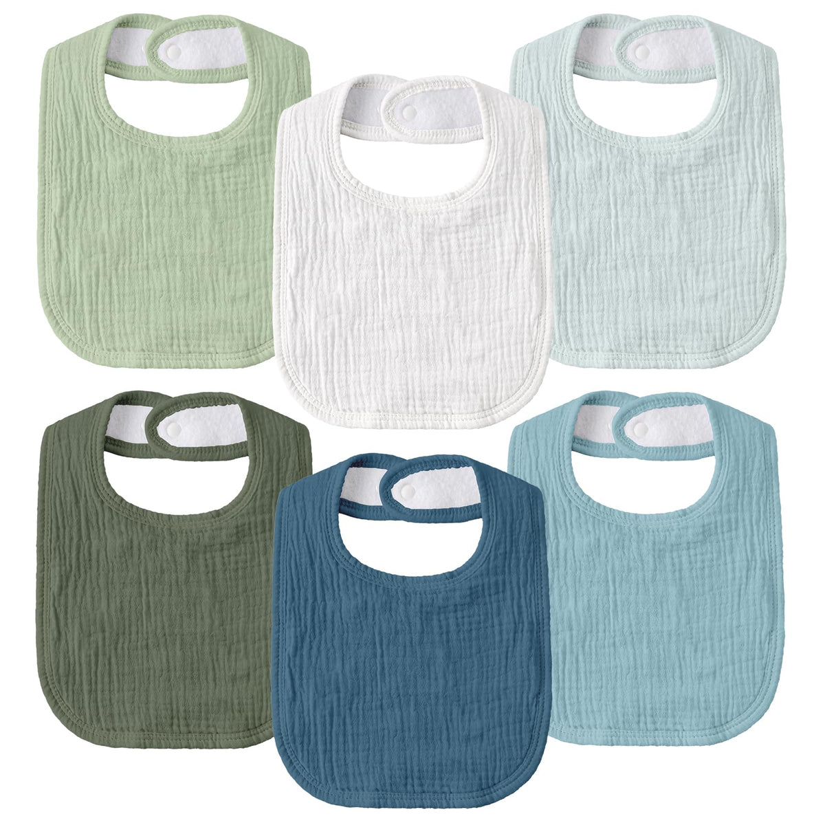 Muslin Bibs for Baby Boy, Adjustable Fit for Drooling and Teething Toddler