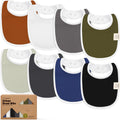 KeaBabies 8-Pack Organic Baby Bibs for Drooling and Teething (Sweet Charm)