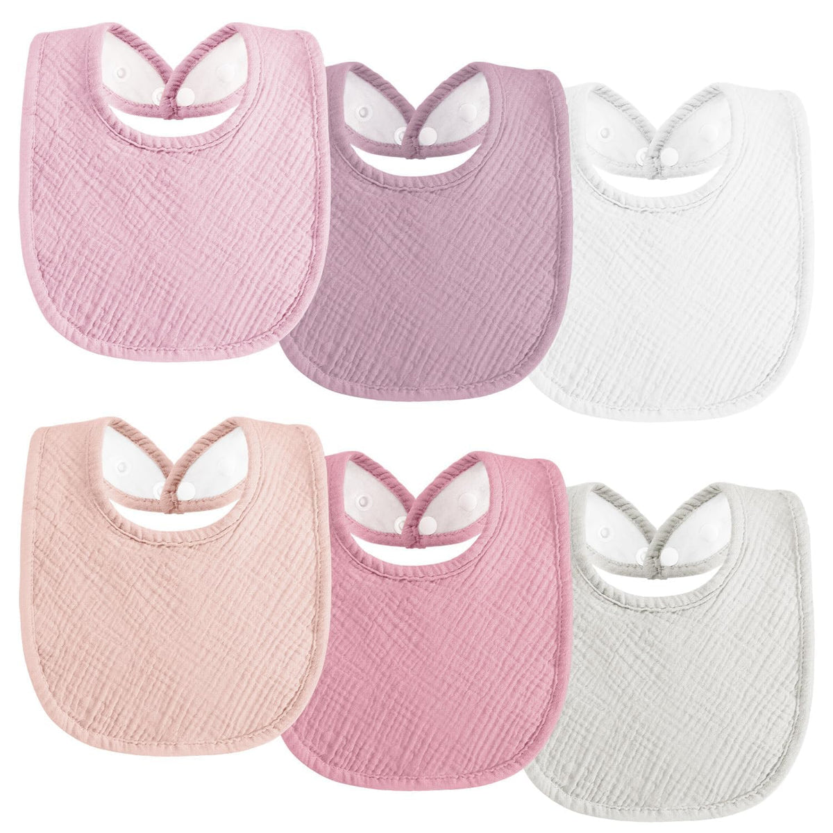 Muslin Baby Bibs 6-Pack Baby Drool Bandana Bibs for Baby Girls Boys Infant Newborn Toddler Drooling and Teething