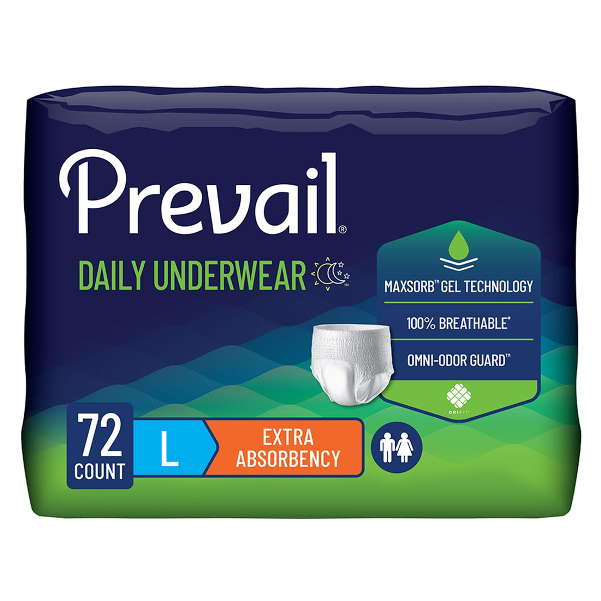 Prevail Daily Underwear, Small, Women, Youth, 22 ct
