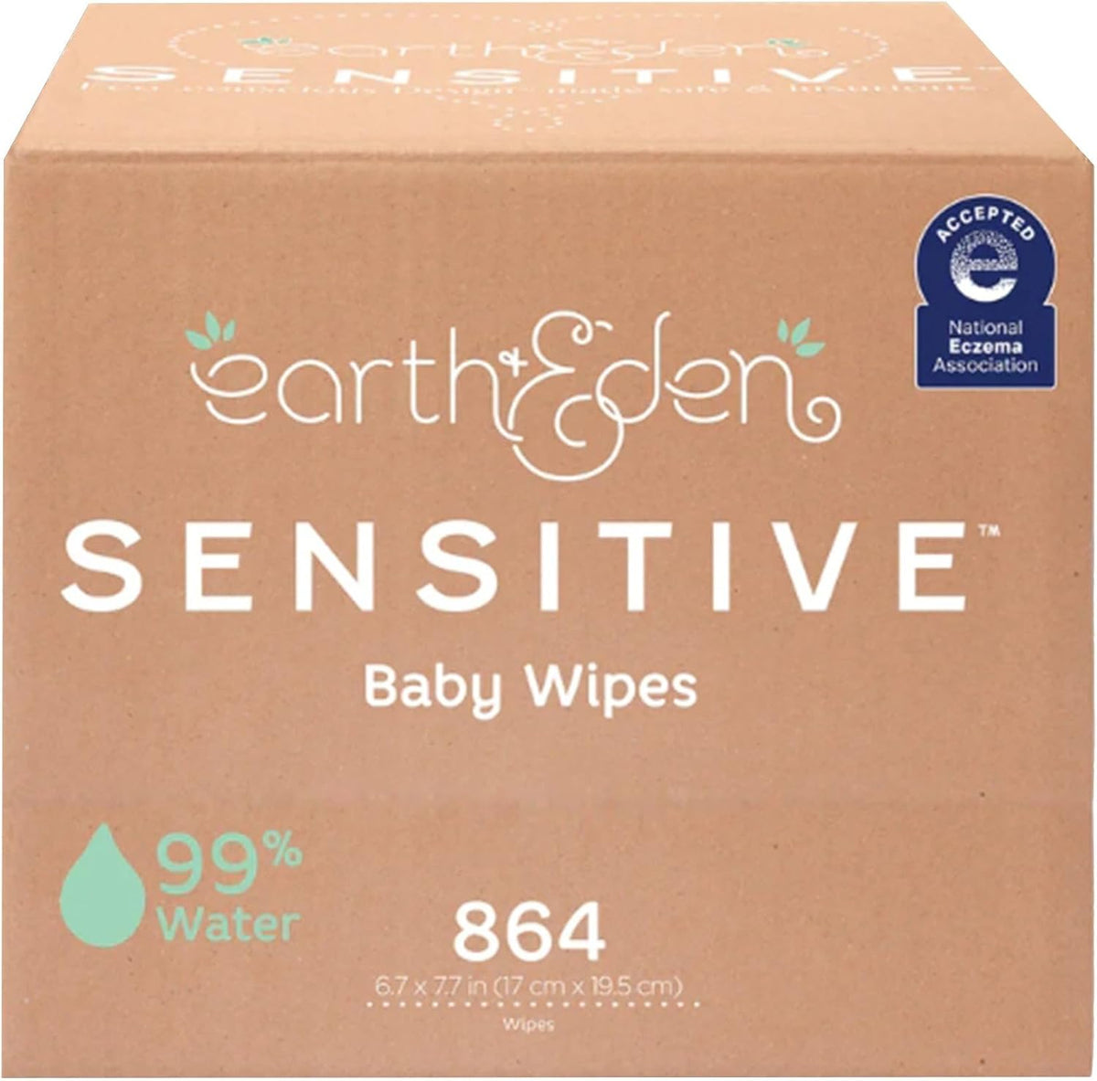 Earth & Eden Sensitive Baby Wipes, Gentle on Skin, 6.7 x 7.7 in, 864 ct