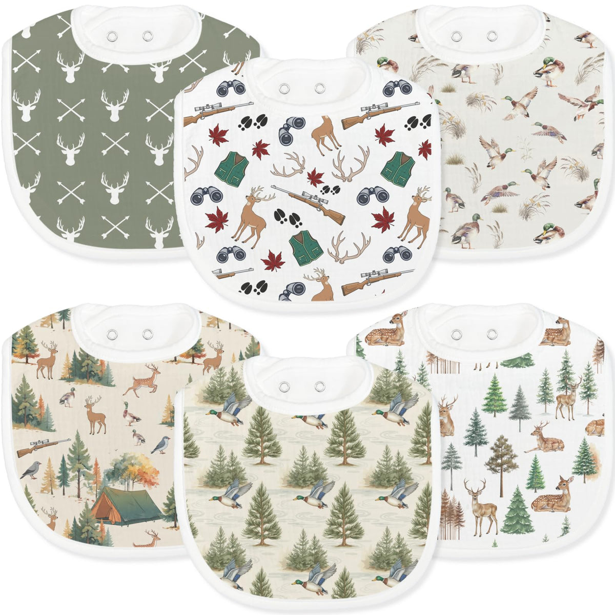 Baby Bibs for Baby Boys Girls 6-Pack