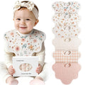 Muslin Bibs for Baby Girl Boy, 6 Pack Cotton Baby Bibs for Newborn Toddler
