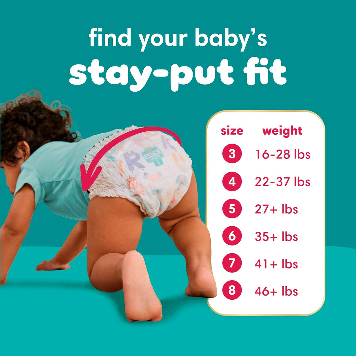 Pampers Diapers - Cruisers 360° - Size 4, 21 Count, up to 100% Leakproof Fit, Designed for Active Babies, Pull On Diaper