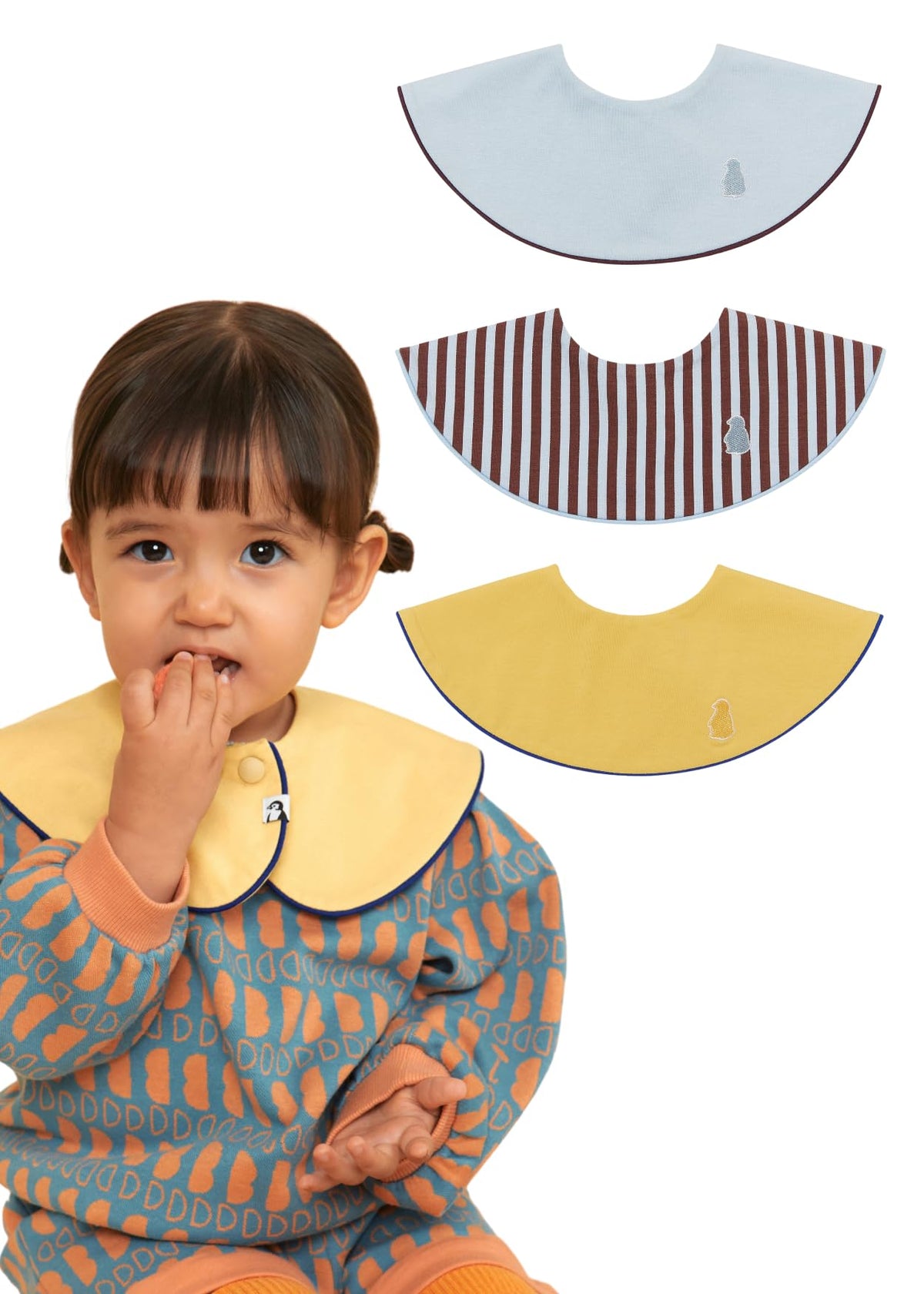 Konny Baby Bib 3/5/7-Pack Set, 360 ° Rotate, Soft and Absorbent Drooling for Toddler Boys Girls Baby Essentials
