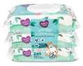 Parent's Choice Gentle Clean Fragrance-free Unscented No Scent Baby Wet Wipes Suitable for Sensitive Skin Infused with Vitamin E and Aloe, 240 Count (Value Pack Includes 3 80-Count Packages) - 1 Pack