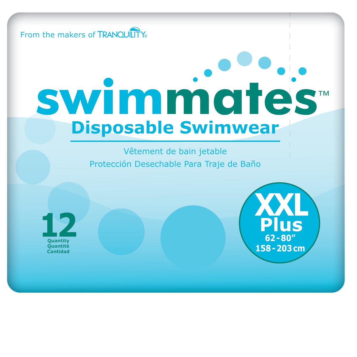 Swimmates Disposable Adult Swim Diapers, X-Small/Youth Large, 24 Ct