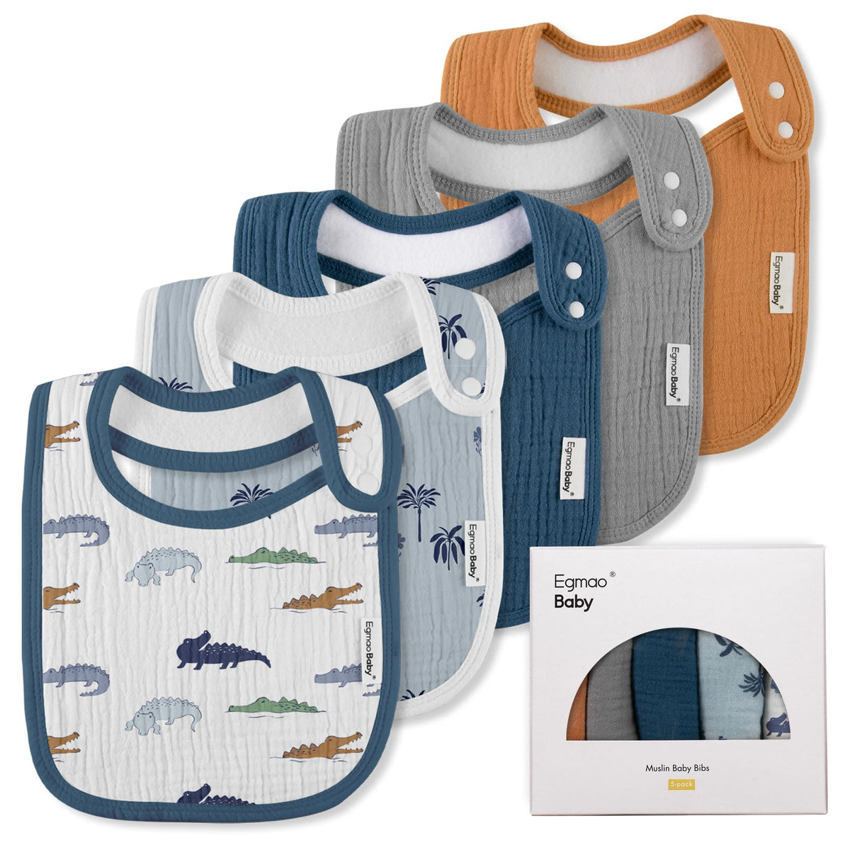 Muslin Baby Bibs for Drooling and Teething,Bibs for Boys Girls