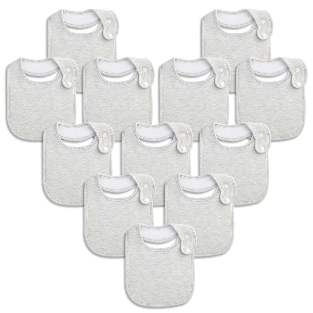 Baby Bibs Soft and Absorbent Cotton Bandana Bibs Set for Boys Girls Newborn Unisex Plain Color 3-36 Months