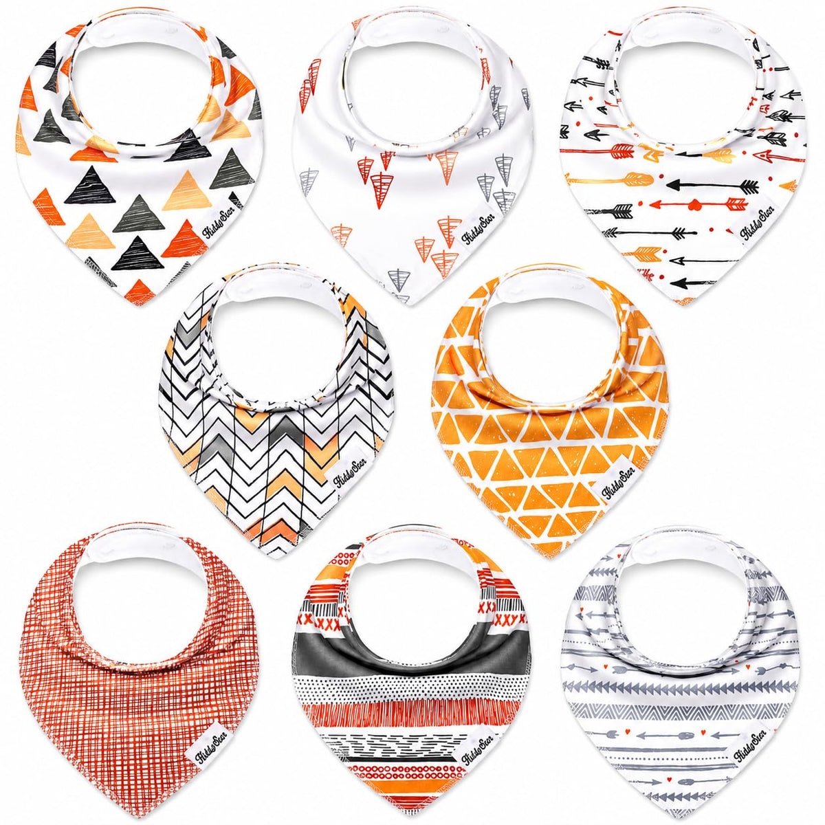 KiddyStar Premium Organic Cotton Bibs for Drooling & Teething Babies