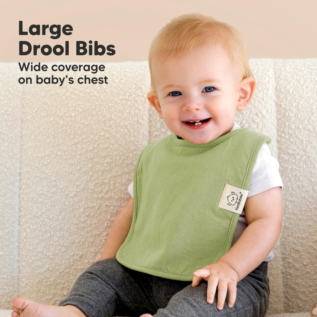 KeaBabies 8-Pack Organic Baby Bibs for Boys, Girls Drool Bibs (Cruise)