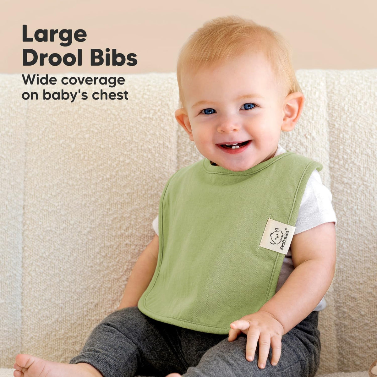 KeaBabies 8-Pack Organic Baby Bibs for Boys, Girls Drool Bibs (Cruise)