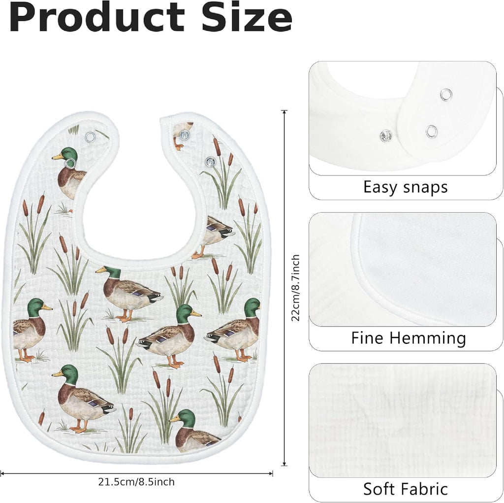 Baby Bibs for Baby Boys Girls 6-Pack