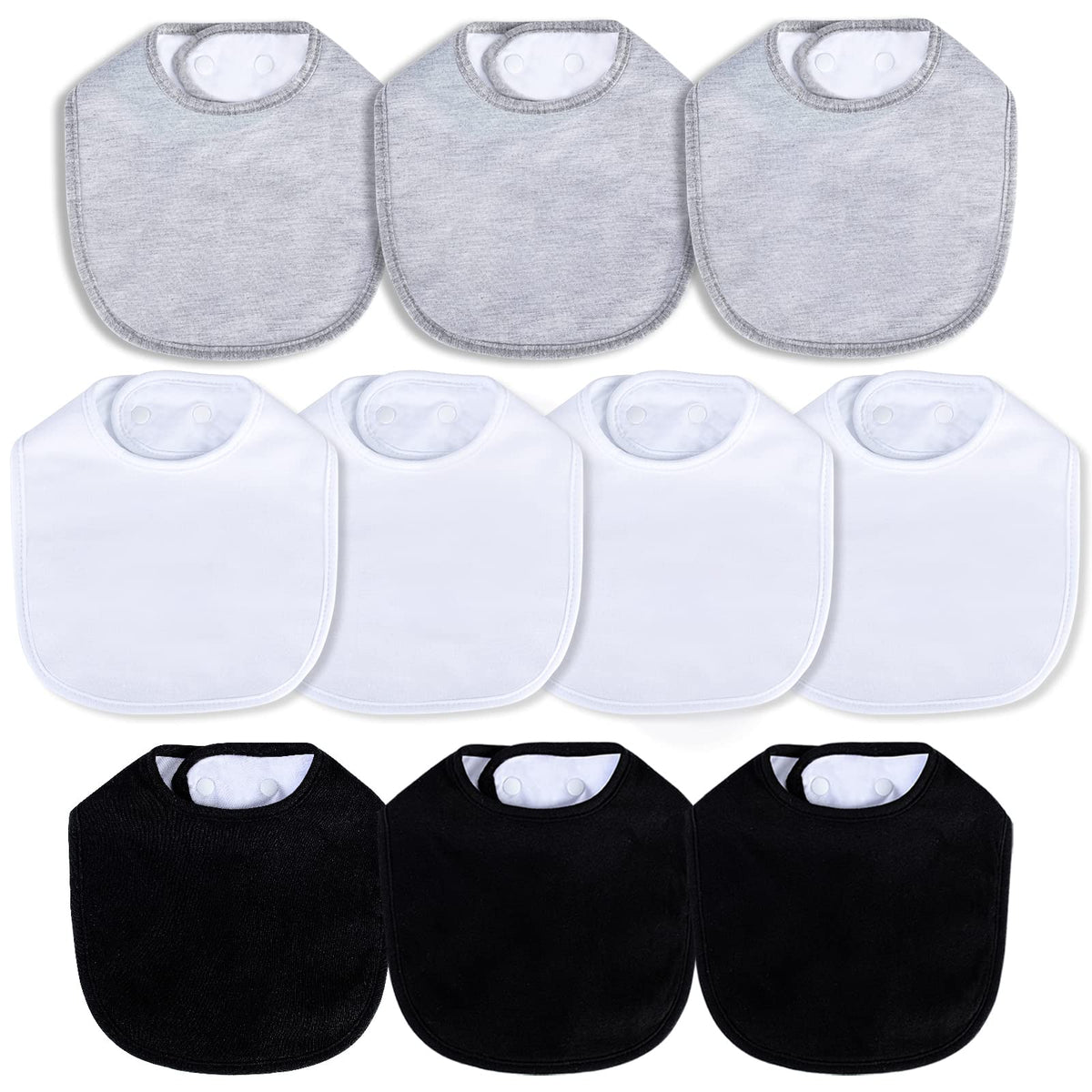 Hakochia Waterproof Baby Bibs Organic Cotton Super Soft and Absorbent With Adjustable Snap for Baby Boys and Girls