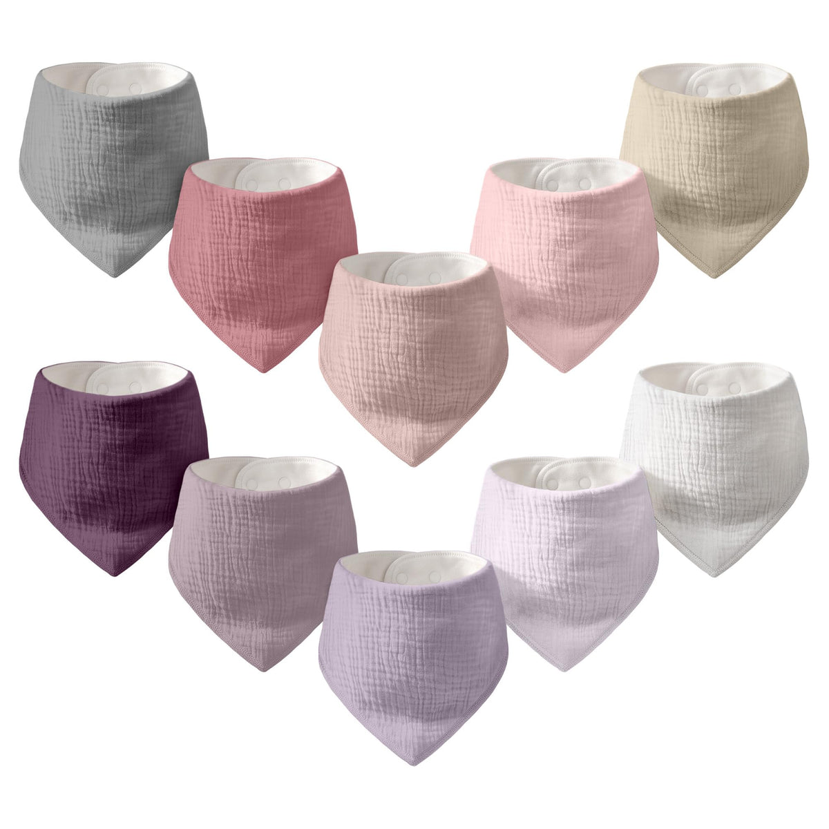 8 Pack Muslin Baby Bandana Bibs for Drooling and Teething