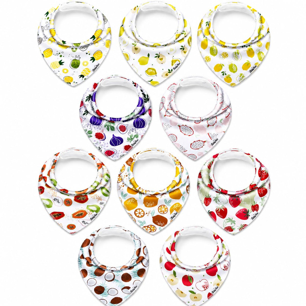 KiddyStar Premium Organic Cotton Bibs for Drooling & Teething Babies